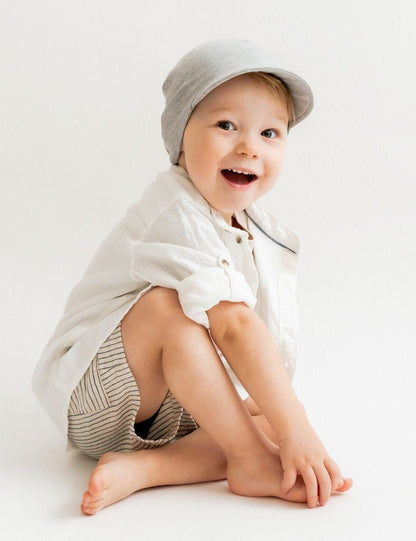 Kids Peaked Bamboo Viscose Summer Hat PHIL - Kindeco
