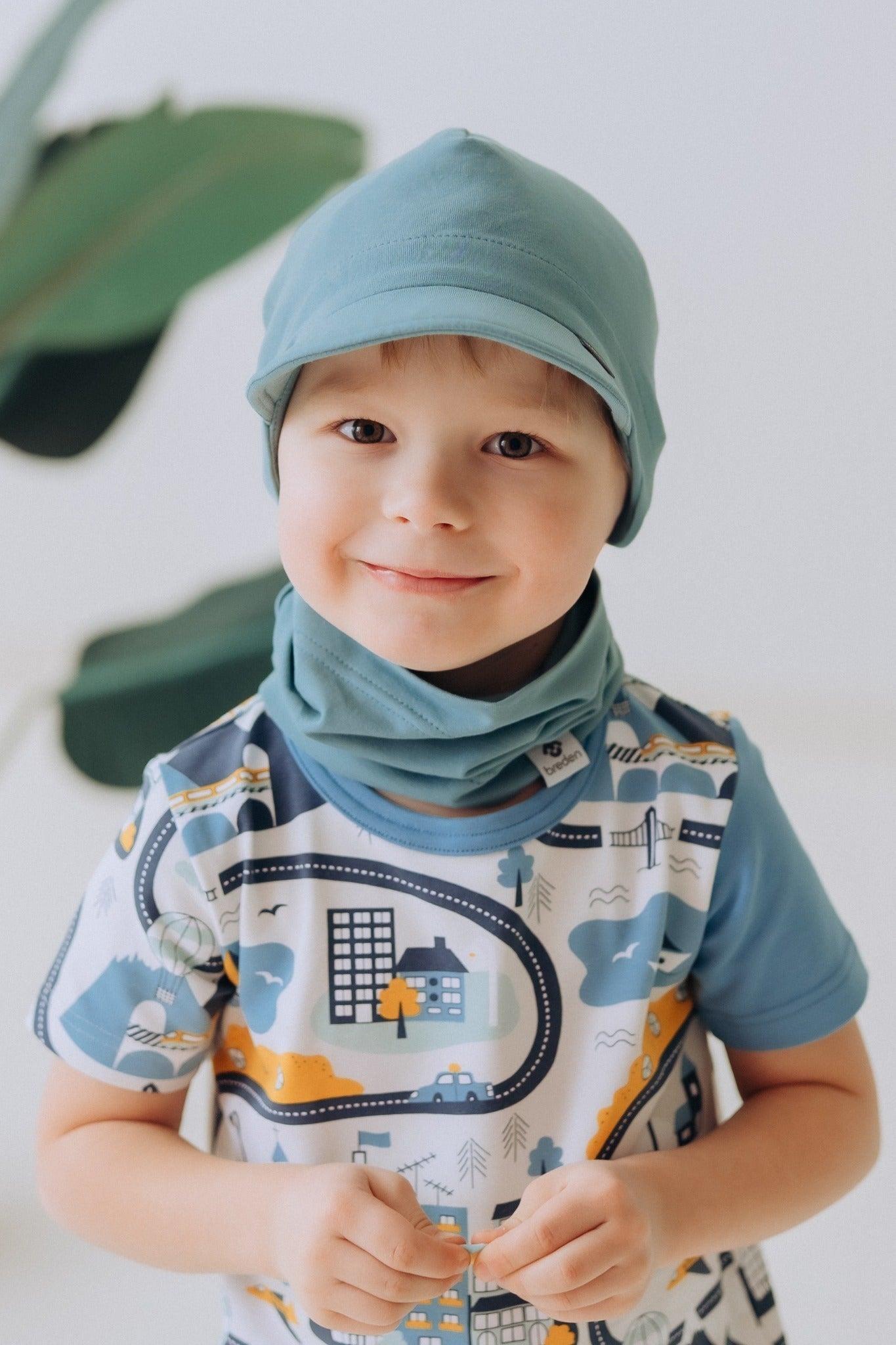 Kids Peaked Summer Hat SUN - Cotton Jersey - Kindeco