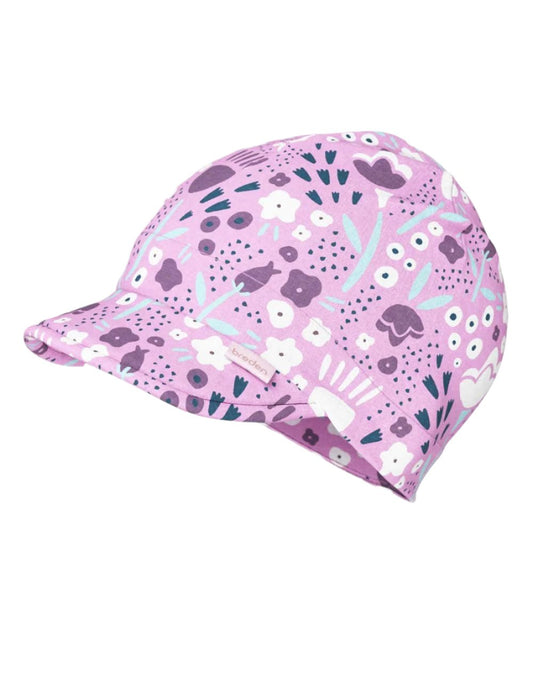 Kids Peaked Summer Hat SUN - Spring Flowers - Kindeco