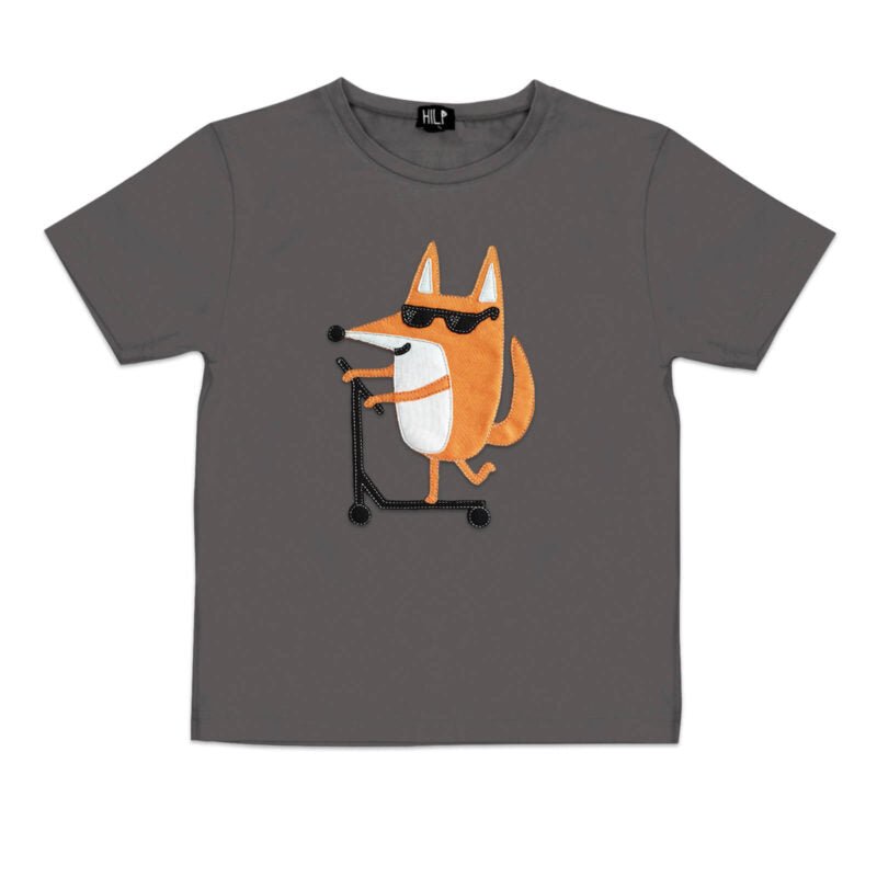 Kids Scootering Fox T-Shirt - Kindeco