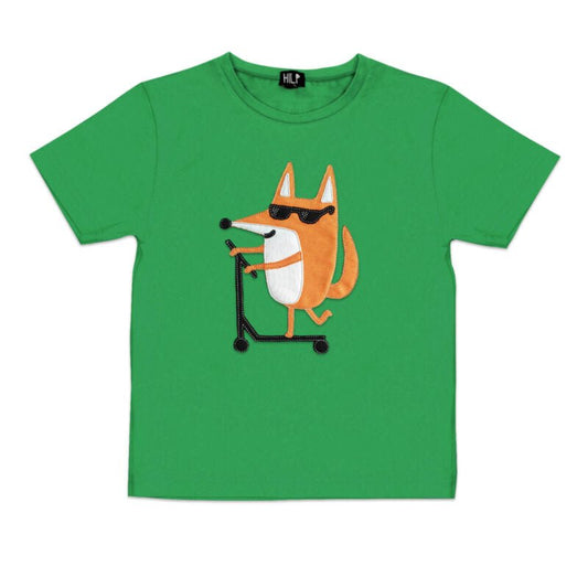 Kids Scootering Fox T-Shirt - Kindeco
