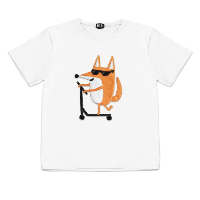 Kids Scootering Fox T-Shirt - Kindeco