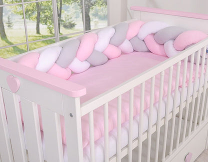 Knot Bumper - White - Gray - Pink - Kindeco