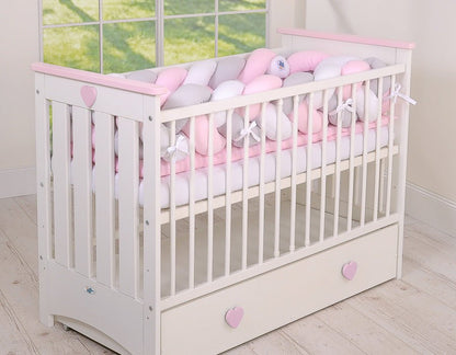 Knot Bumper XXL - White - Gray - Pink - Kindeco