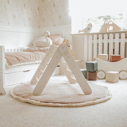 Ladder With a Slide - Climbing Wall - White - Kindeco