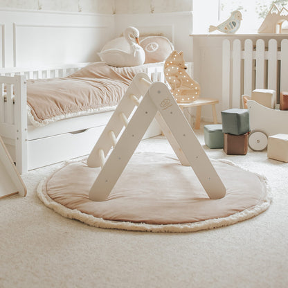 Ladder With a Slide - Climbing Wall - White - Kindeco