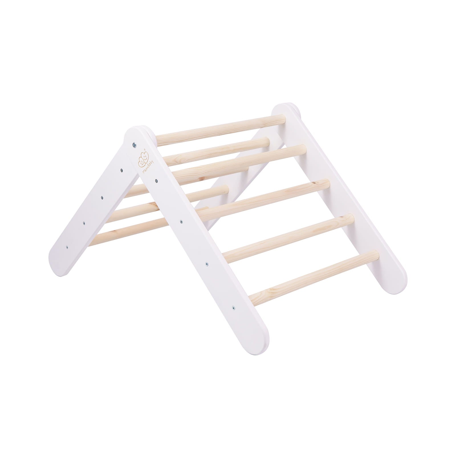 Ladder With a Slide - Climbing Wall - White - Kindeco