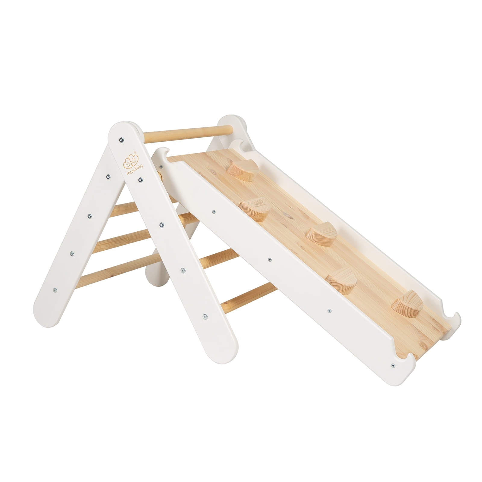 Ladder With a Slide - Climbing Wall - White - Kindeco
