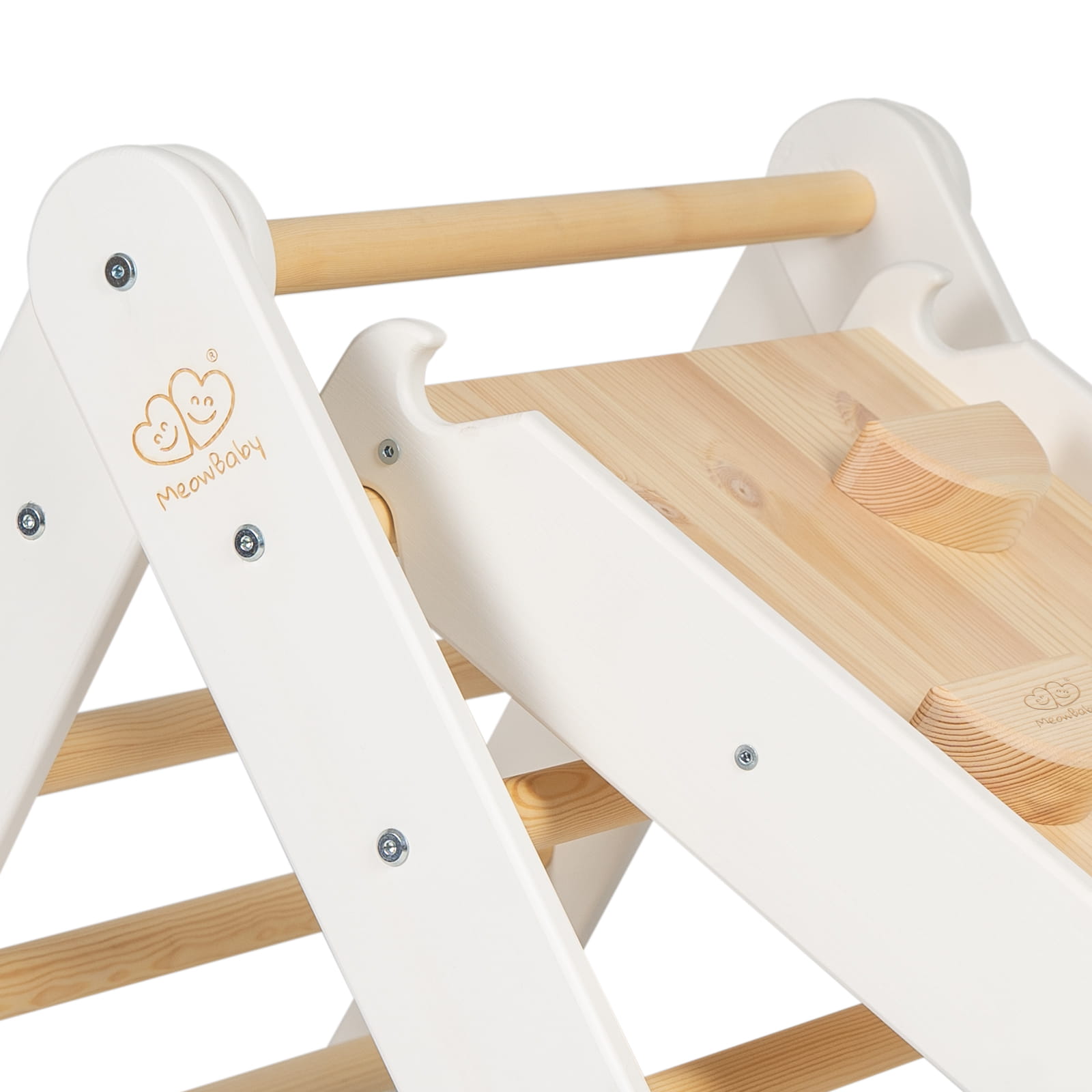 Ladder With a Slide - Climbing Wall - White - Kindeco