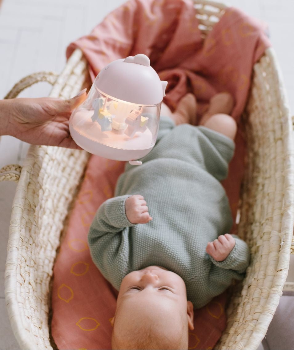 Lamp with Carousel and Music - Pink - Kindeco