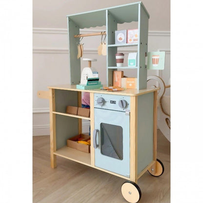 Large Wooden Food Truck Stand - 73 pcs - Kindeco