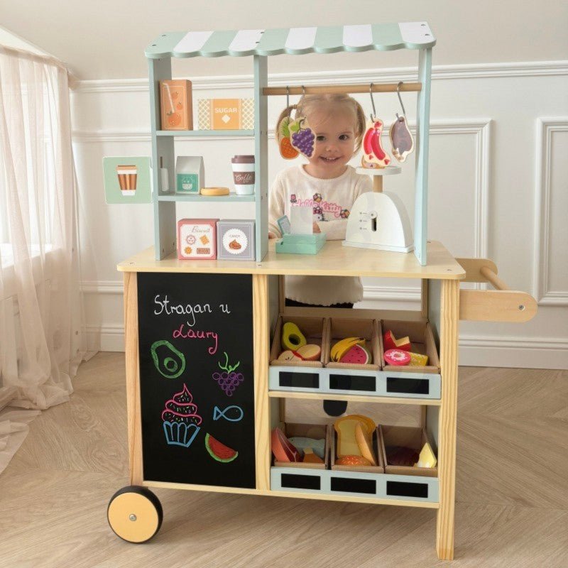 Large Wooden Food Truck Stand - 73 pcs - Kindeco