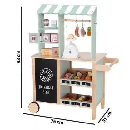 Large Wooden Food Truck Stand - 73 pcs - Kindeco