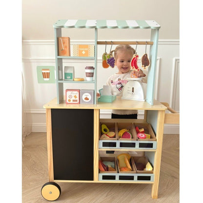 Large Wooden Food Truck Stand - 73 pcs - Kindeco