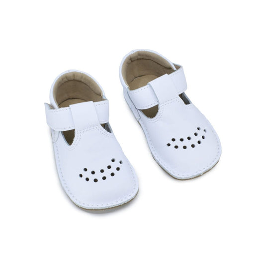 Leather Kids' Shoes Lusti - White - Kindeco