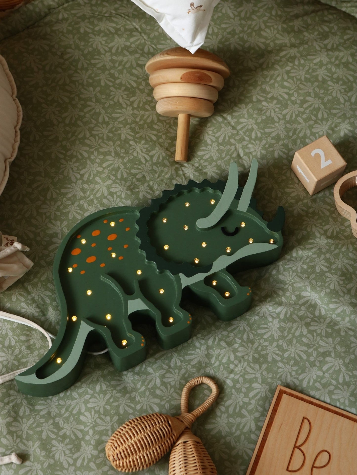 Little Lights Dino Triceratops Lamp - Kindeco