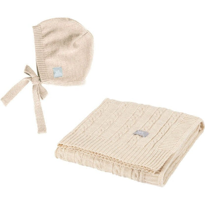 Merino Wool Baby Gift Set - Blanket & Bonnet (HOPE Collection) - Kindeco