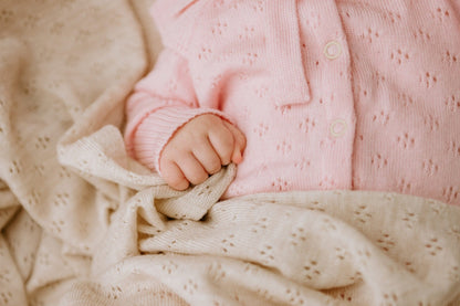 Merino Wool Baby Gift Set - Blanket & Bonnet (LOVE Collection) - Kindeco
