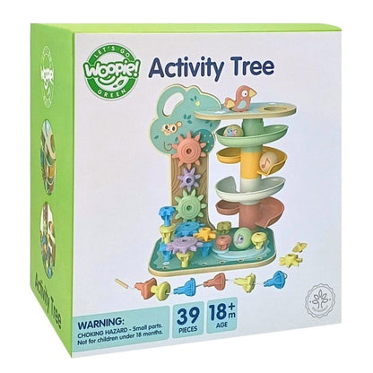 Montessori 4 - in - 1 Wooden Activity Tree - Kindeco