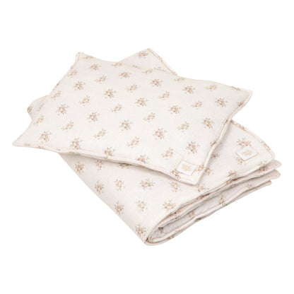 Muslin Baby Blanket + Pillow Set - Boho Flowers - Kindeco