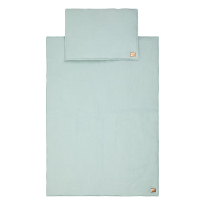 Muslin Baby Blanket + Pillow Set - Mint - Kindeco