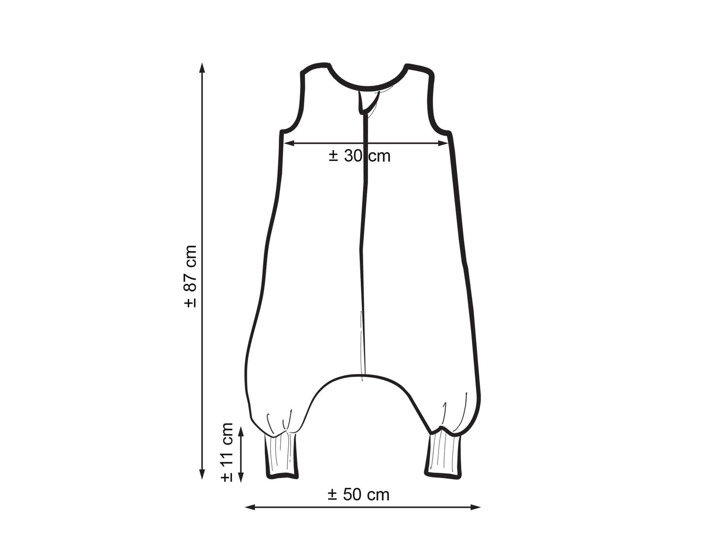 Muslin Baby Sleeping Bag with Legs – Anthracite - Kindeco