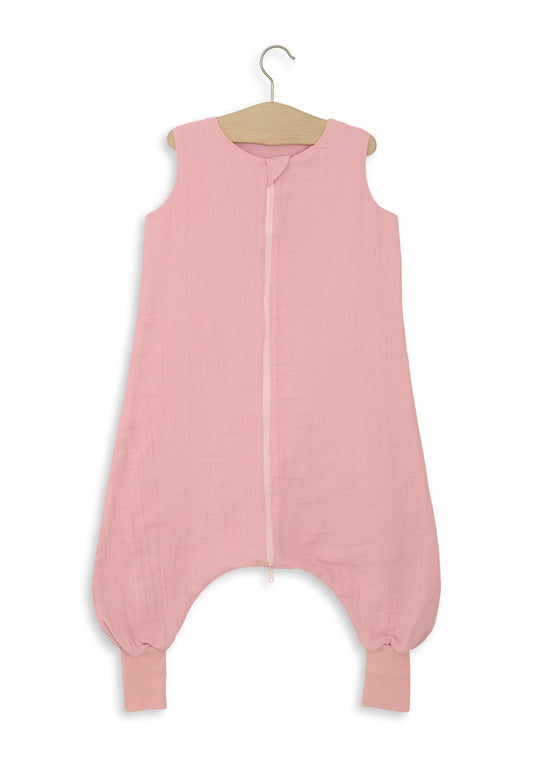 Muslin Baby Sleeping Bag with Legs – Pastel Pink - Kindeco