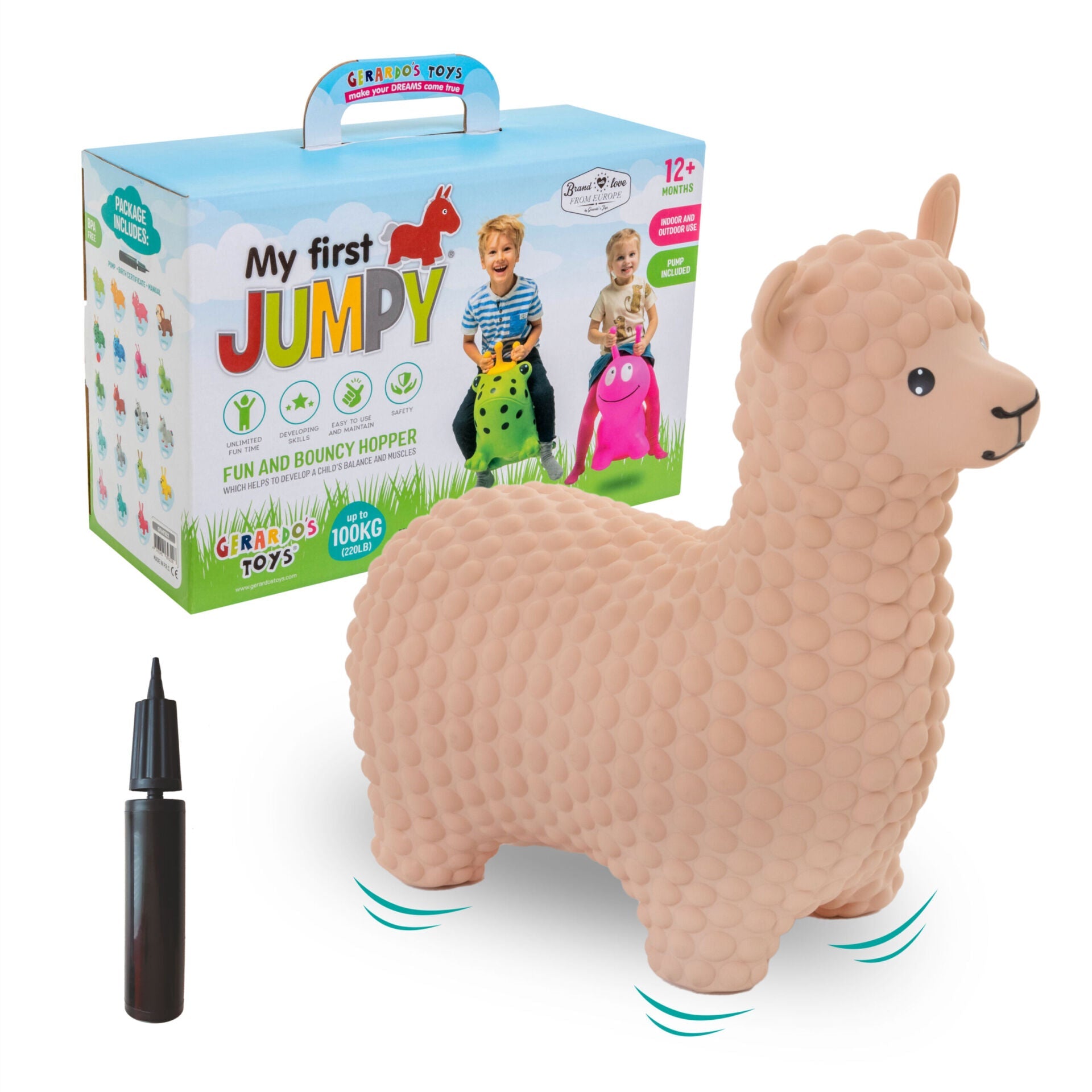 My First JUMPY – Beige Alpaca Hopper - Kindeco