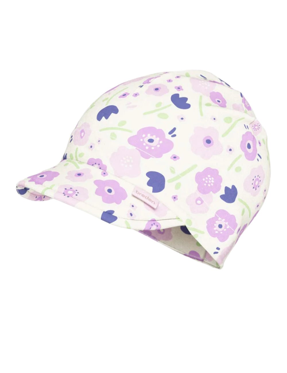 Peaked Summer Hat For Kids SUN - Summer Flowers - Kindeco