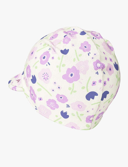 Peaked Summer Hat For Kids SUN - Summer Flowers - Kindeco