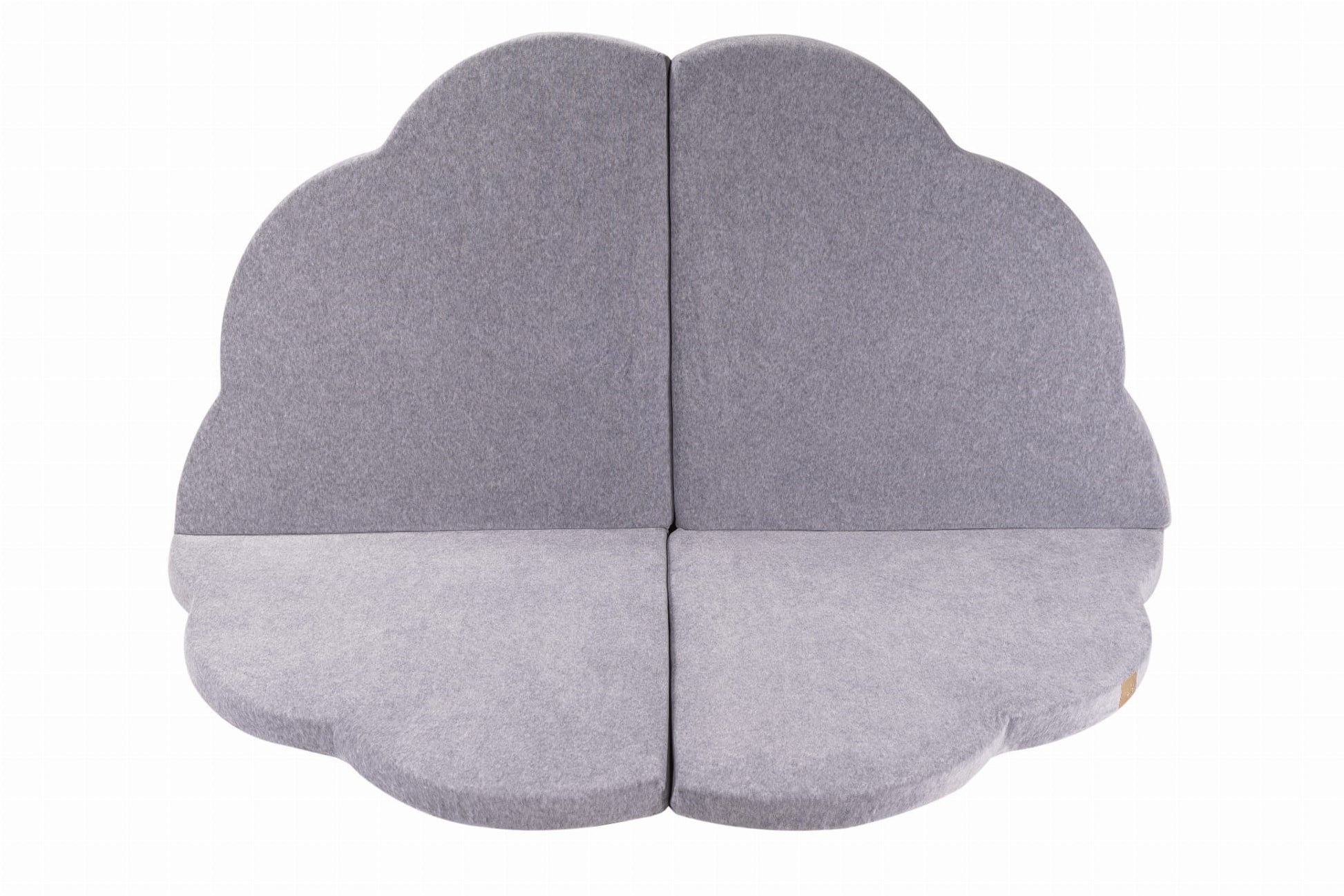 Play Mat for Kids - Cloud Shaped Light Grey Velvet - Kindeco
