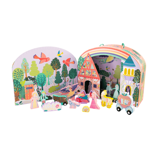 Playbox with Wooden Pieces - Fairy Tale - Kindeco