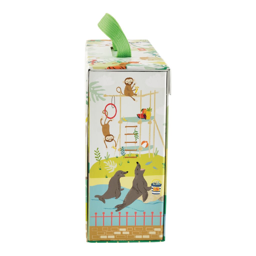 Playbox with Wooden Pieces - Jungle & Zoo - Kindeco
