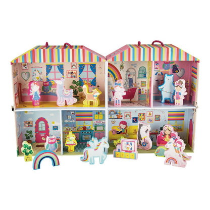 Playbox with Wooden Pieces - Rainbow Fairy - Kindeco
