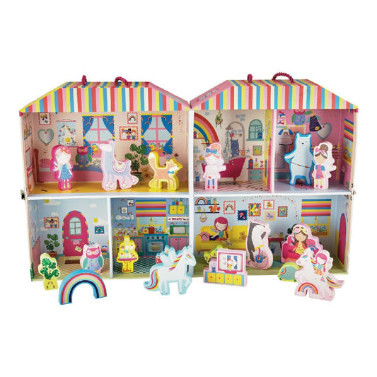 Playbox with Wooden Pieces - Rainbow Fairy - Kindeco
