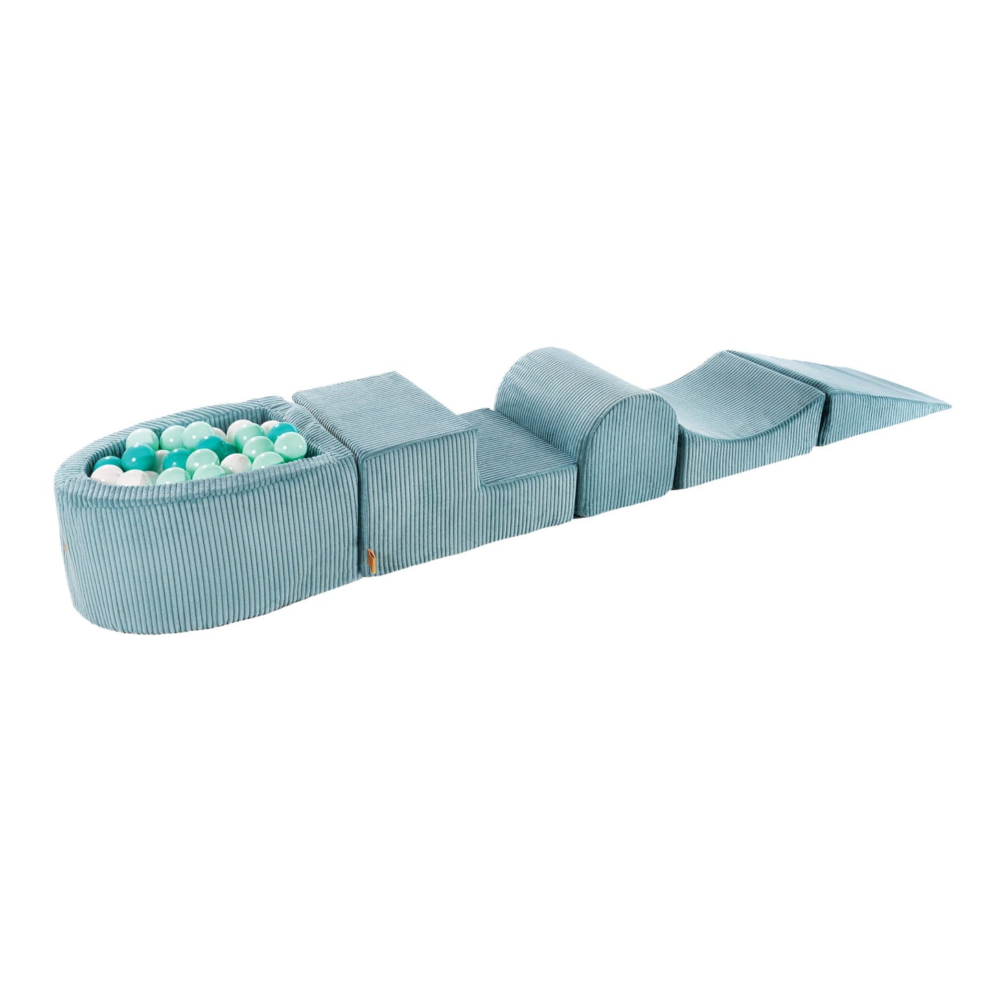 Playset with Small Ball Pit - Turquoise & Turquise/White/Mint - Kindeco