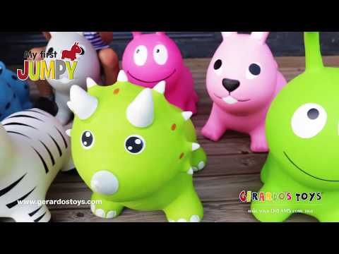My First JUMPY Pink Alpaca hopper in Gerardo's Toys brand video