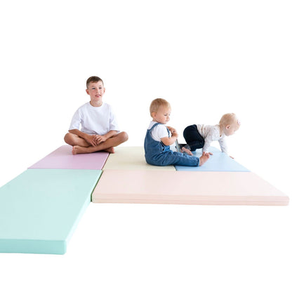 Safety and Comfort 5 Mat Set - Pastel - Kindeco