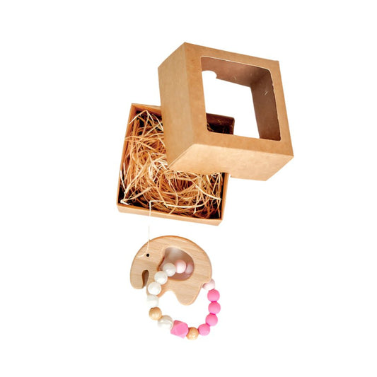 Silicone Baby Teether - Bracelet - Light Pink - Kindeco