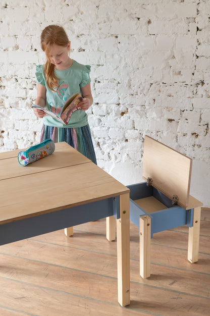 Smart Storage Table and Chair Set - Kindeco