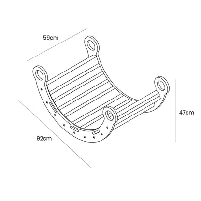 Snug Rocker for Kids - Ecru Pillow - Kindeco