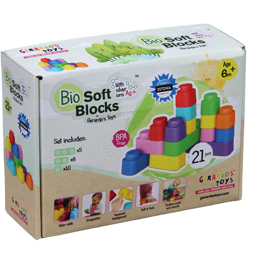 Soft Blocks Set - 21 pieces - Kindeco