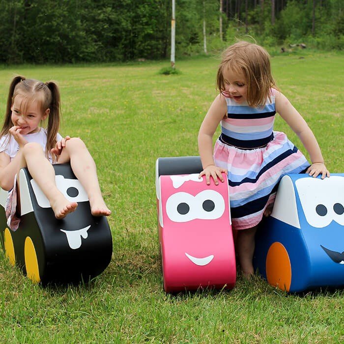 Soft Play Ride On Toy - Blue Car - Kindeco