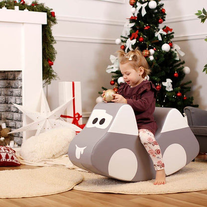 Soft Play Ride On Toy - Grey Car - Kindeco