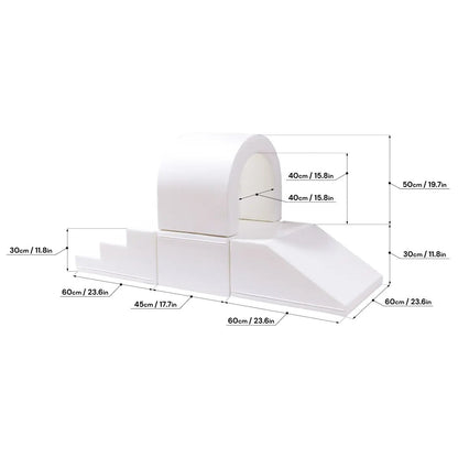 Soft Play Set Tunnel - White - Kindeco