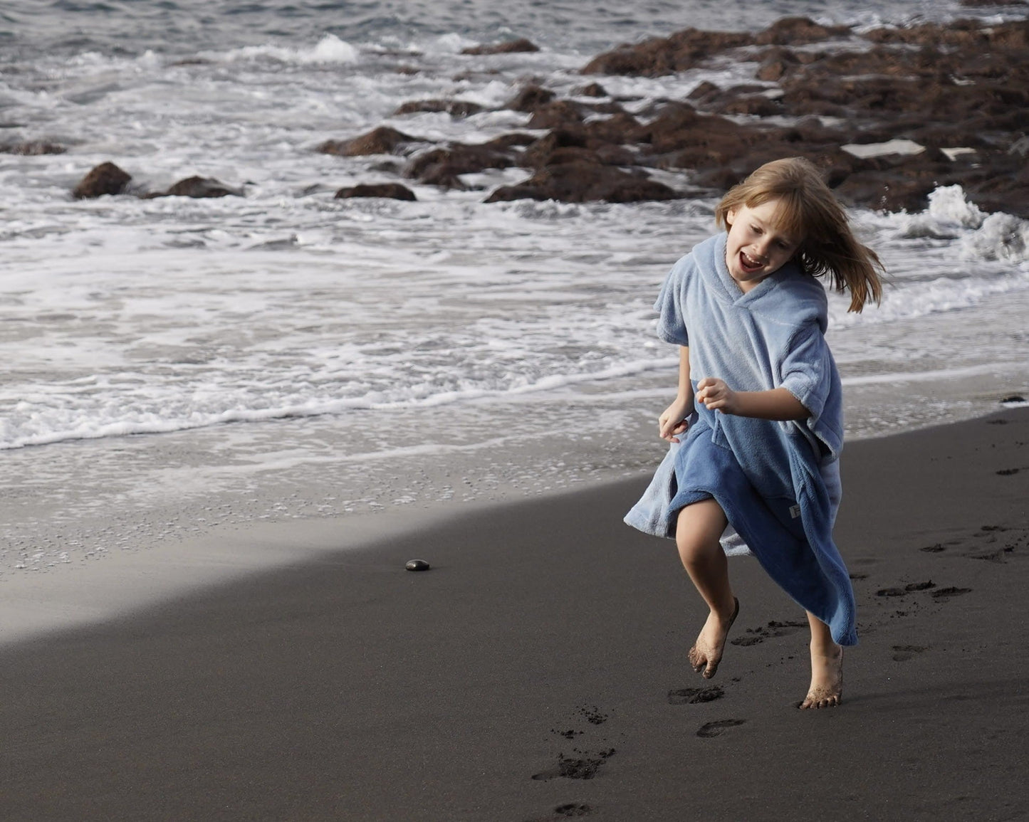 Surfbear Kids Bath Poncho - Blue - Kindeco