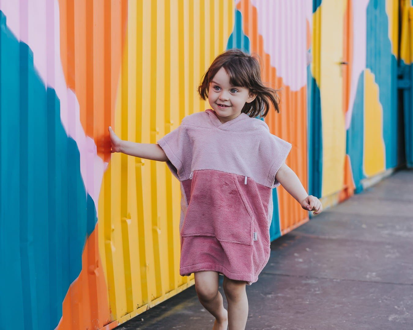 Surfbunny Kids Bath Poncho - Pink - Kindeco