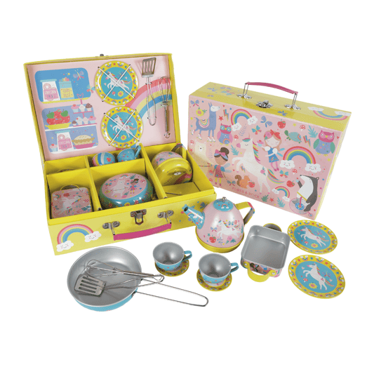 Tea and Cooking Set for Kids with Music - Rainbow Fairy - Kindeco