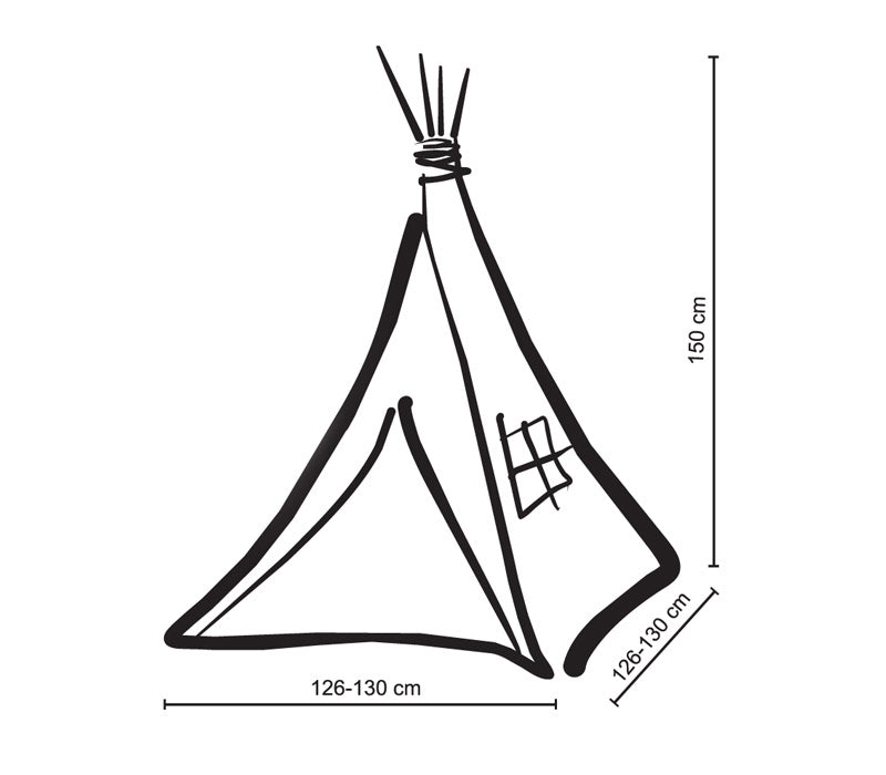 Teepee Tent for Kids – Chevron Blue - Kindeco