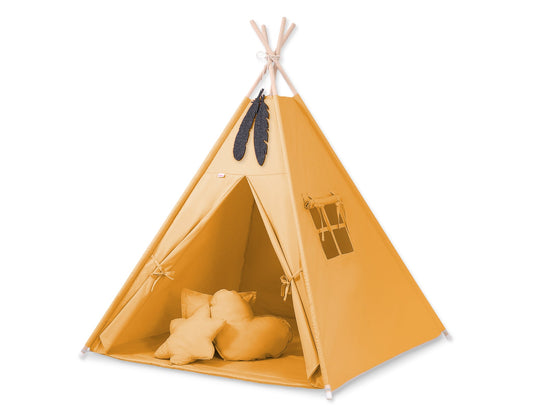 Teepee Tent for Kids – Honey Yellow - Kindeco